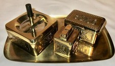 Vintage seltenes Design  ERHARD Raucherset Quadratisch 4 Teile Phönix-Motiv -630