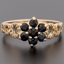 Cluster-Ring 9 kt Gelbgold