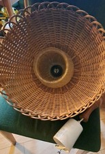 DDR Lampe,rattan,glas