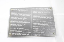 1 x Schild Bedienungsanleitung für Dieselheizung Heizlüfter Lüfter 