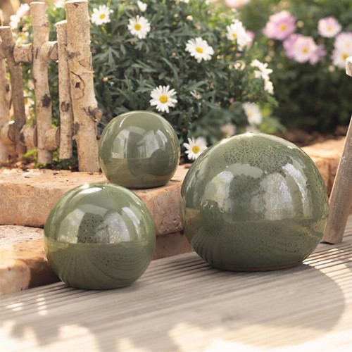 Garten deko kugeln - deko, "oliv"