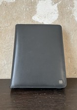 Time/system Echtleder-Ringbuch/Planer/Organizer mit Reißverschluss. Schwarz. A5.