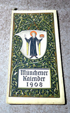 Alter Münchener Kalender 1908 Heraldik Wappen Otto Hupp Staufenberg Braunschweig