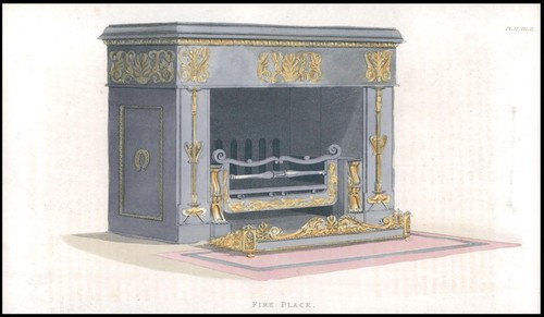 1820 antike aquatinta - um,