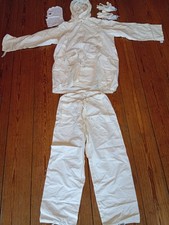 Schnee-Tarnanzug Jagd, mit Sturmmaske und Handschuhen in weiß, Größe M