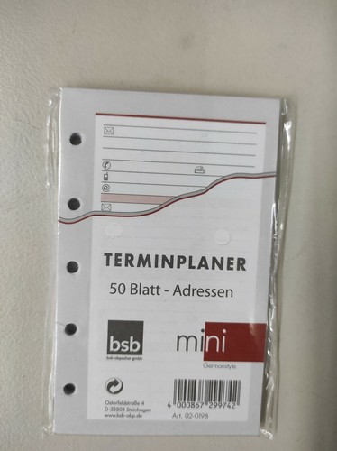 Bsb zeitplaner mini blatt - bsb,