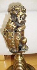 Antiker+ Messing Löwenfigur+meister+Handareit+Tischlampenfuß