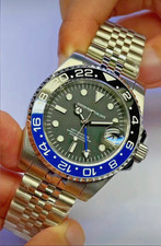 Seikmod GMT „Batman“ | Black-Blue Bezel | Jubilee | NH34 Automatic | Sapphire
