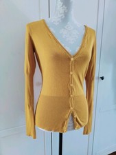 Bershka M Strickjacke Senfgelb