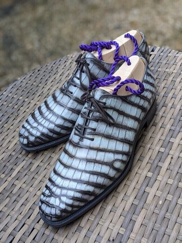 Mens handmade zebra leather - zebra,