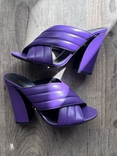 100% Original GUCCI Sandals 38,5 Lila ?NP 1000€ Pantoffel Mule Top