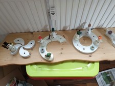 Erzgebirge, Schneemänner, Steckring, Drechslerei A. Kirsche, Seiffen, 26 Teile