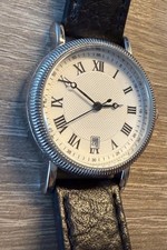 Hirsch Classic Roadster Armband Uhr Leder schwarz - TOP!