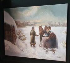 Antikes Ölgemälde 19. Jahrhundert - Anders Askevold - norwegischer Künstler - Leinwand