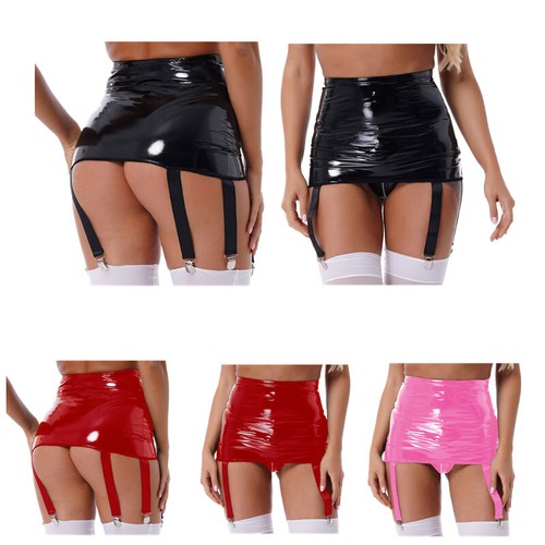 Damen wetlook leder - damen,