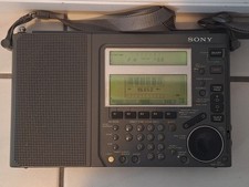 SONY ICF-SW77 LW/MW/SW/FM Stereo PLL sythesized Receiver , olive , top , gebr