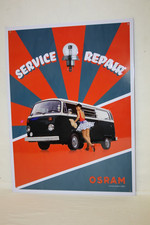 Ungehangenes / Geprägtes Blechschild " OSRAM " / Kfz - Werkstatt - Ausgabe