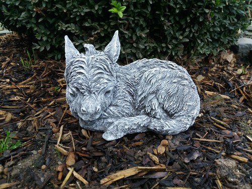 Steinfigur eselbaby liegend - eselbaby,