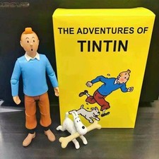 19cm Die Abenteuer von Tintin Tintin & Schnee Figur PVC Spielzeug Model Geschenk