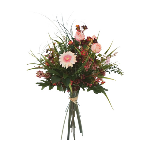 Kunstblumenstrauß rosa rosen - kunstblumenstrauß,