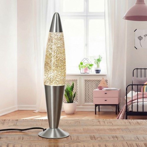 Glitterlampe gold silber cm - silber,
