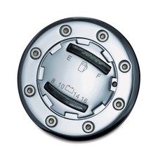 Harley-Davidson Universal  Tankanzeige und Batterieanzeige Tank Cover Chrom Kury