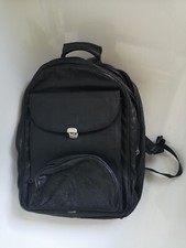 TimeTEX leder Rucksack Lehrertasche Lehrerrucksack schwarz