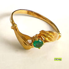 Goldring mit grünen Turmalin