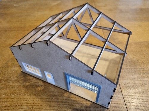 Shop garage scene flatpack - scene,