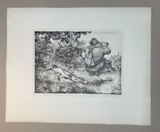 A Paul Weber Hinterm Rücken Lithographie 1974 handsigniert