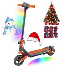 Elektroroller Kinder 6-12 Jahren Elektroscooter 130W Klappbar E Roller Orange