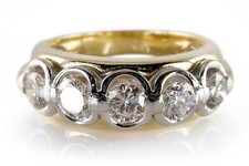 Ring 5 Brillanten ca 0,9 ct. I / SI-P1 750 Gelbgold  Gr. 52 [BRORS  19648]