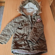 Papagino Kinder Mädchen Winterjacke Parka Mantel Gr.  98/104 Olivgrün