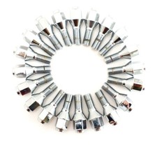 20 x BMW E21 E30 E36 verchromte Radschrauben  M12 x 1.5 