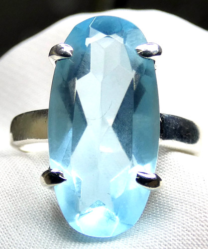 Blautopas ring 925 silber - 925,