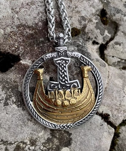 Kette schmuck wikinger schiff - wikinger,