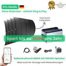 Balkonkraftwerk-Set 800W mit