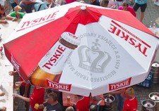 Tyskie Sonnenschirm ca. 4 m Durchmesser / Garten / Party / Bier / Piwo