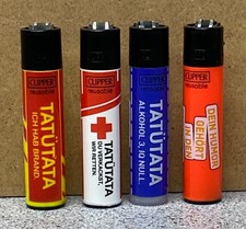 Clipper Classic Original Feuerzeug Serie "Tatütata" 4 Stück Feuerzeuge