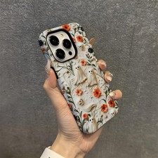 For iPhone 16 Pro Max 15 14 13 12 11 Phone Cover Double Layer Skull Trendy Case