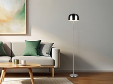 Moderne kabellose LED Stehleuchte ohne Strom, dimmbar für Wohnzimmer Ecke, 147cm