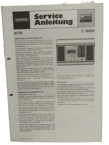 Grundig service manual - grundig,