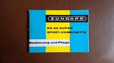 Bedienungsanleitung Zündapp KS 50 Super, Sport-Combinette, wie neu