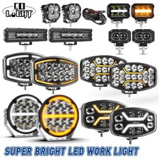 2X LED Arbeitsscheinwerfer Offroad Scheinwerfer JEEP Bagger Traktor LKW 12V 24V