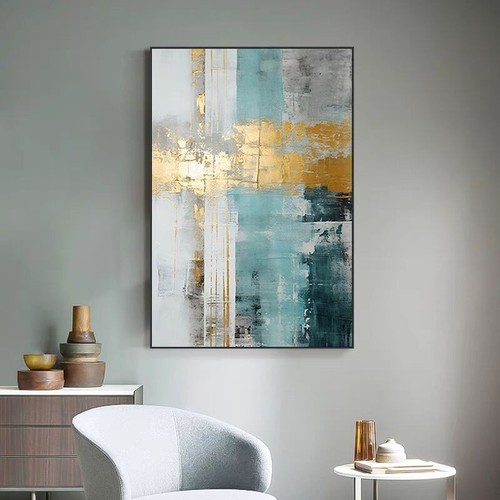 Abstrakt blau gold - abstrakt,