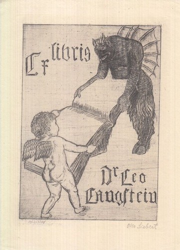 Exlibris bookplate radierung - bookplate,