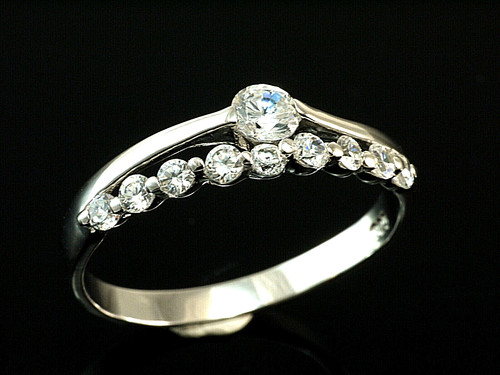 925 silber ring mit weißen - silber,