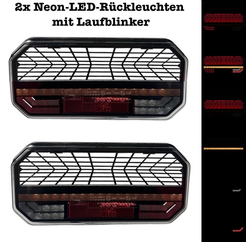 Led neon rückleuchten - 2x,