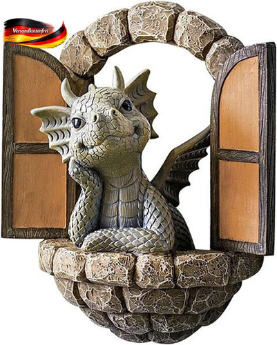 Drachenskulptur garten - drachenskulptur,