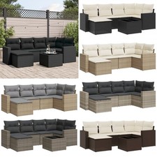 Gartenmöbel Sofa Garnitur Lounge Sitzgruppe 6/7-tlg. Mehrere Farben Poly Rattan